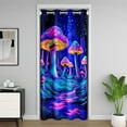 thumbnail image 1 of Erosebridal Neon Mushroom Door Curtain Panel 34x80, Dreamy Starry Sky Room Divider Curtain, Botanical Bedroom Decor, 1 of 5
