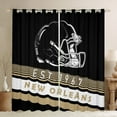 thumbnail image 1 of Erosebridal New Orleans Curtains and Drapes (38x45),yellow Stripes BlackoutCurtains for Bedroom,Rugby Helmet Curtains Pack of 2 (38x45),Stylish Living Room Decoration, 1 of 7