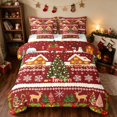 thumbnail image 1 of Manfei Nutcracker Queen Bedding 7 Pieces Christmas Bedding Comforter Set Queen, Red Gold, Xmas Reversible, 1 of 6