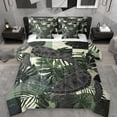 thumbnail image 1 of Erosebridal Ocean Animal Turtle 7 Pieces Bedding Comforter Set,Green Tropical Plant Monstera Leaf Full Bedding Set For Adults,Reversible, 1 of 7