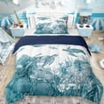 thumbnail image 1 of Erosebridal Ocean Animal Turtle Twin Comforter Sets,White Teal Bedding Set For Girls Boys, Reversible 2-Piece, 1 of 7