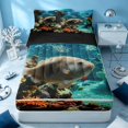 thumbnail image 1 of Erosebridal Ocean Animal Zipper Full Size Comforter Sets with Fitted Sheet and 2 Pillowcases, Coastal Fish Zipper Bedding Set, Black Reversible, 1 of 7