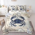 thumbnail image 1 of Erosebridal Ocean Crab Bed in a Bag Full size, Retro Lighthouse Bed Set, Nautical Compass Decor, Reversible 7pcs, 1 of 5