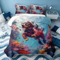 thumbnail image 1 of Erosebridal Ocean Dog Bed Spread Queen, Sea Pet Queen Coverlet Set, Polka Dots Reversible 3pcs, 1 Quilt and 2 Pillowcases, 1 of 7