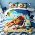 thumbnail image 1 of Erosebridal Ocean Funny Dog Bed Spread Queen, Sea Beach Queen Coverlet Set, Polka Dots Reversible 3 Pieces, 1 Quilt and 2 Pillowcases, 1 of 7