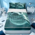 thumbnail image 1 of Erosebridal Ocean Manatee Zipper Twin Comforter Sets with Fitted Sheet and 2 Pillowcases, Sea Animal Zipper Bedding Set, Reversible, 1 of 7