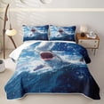 thumbnail image 1 of Erosebridal Ocean Shark Twin Quilt Set,Underwater World Animal Twin Coverlet Set for Boys Girls, 1 of 7