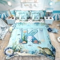thumbnail image 1 of Erosebridal Ocean Style Kids 7-Piece Twin Bedding Sets,Cartoon Animal Monogrammed K Bedding Comforter Set For Kids,Reversible, 1 of 7