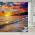 thumbnail image 1 of Erosebridal Ocean Wave Sea Sunset Bathroom Curtain 72x84, Summer Beach Theme Bathroom Decor Waterproof, 1 of 5