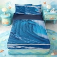 thumbnail image 1 of Erosebridal Ocean Wave Zipper Full Size Comforter Sets with Fitted Sheet and 2 Pillowcases,Sea Themed Zipper Bedding Set For Boys,Navy Blue Reversible,4pcs, 1 of 7