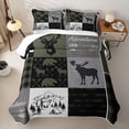 thumbnail image 1 of Erosebridal Olive Camping Patchwork Twin Quilt Set,Adventure Camp Twin Coverlet Set For Boys,2-Piece, 1 of 7