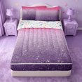 thumbnail image 1 of Erosebridal Ombre Stars Glitter Zipper Twin Comforter Sets with Fitted Sheet and 2 Pillowcases,Pink Purple Gradient Sparkle Print Zipper Bedding Set For Girls,Colorful Stars Reversible,4pcs, 1 of 7
