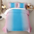 thumbnail image 1 of Erosebridal Ombre Strip Quilt King,Colorful Gradient Lines King Coverlet Set For Girls,3pcs, 1 of 7