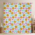 thumbnail image 1 of Erosebridal Orange Basketball Black Out Curtains for Children Teens,Boys Girls Abstract Lightning Bow Tie Curtains Pack of 2 (42x63 Each),Lightweight Room Decor, 1 of 6