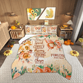 thumbnail image 1 of Erosebridal Orange Butterfly Bedding Sets Twin with Comforter, Inspirational Quotes Duvet Insert, Rose Floral Decor, 2pcs, 1 of 6