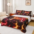 thumbnail image 1 of Erosebridal Orange Gamepad Queen Sheet Sets For Kids Gamer,Modern Geometric Hockeycomb Pattern Bed Set 4-Piece, 1 of 6