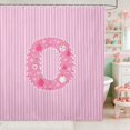 thumbnail image 1 of Manfei Ornament Waterproof Shower Curtain 72Wx72L Initial Bathroom Curtain, Pink L, 1 of 5
