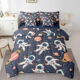 thumbnail image 1 of Erosebridal Outer Space Bedding Full Size, Astronaut Bedding Sets Full Size, Cartoon Galaxy Bedroom Decor, Reversible 7pcs, 1 of 5