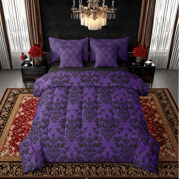 Erosebridal Paisley Mandala Bed in a Bag Full size,Bohemian Southwestern Bed Set,Exotic Style Decor,Reversible,Breathable,7-Piece