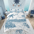 thumbnail image 1 of Erosebridal Palm Tree Bedding Sets Full with Comforter,Ocean Beach Duvet Insert,Botanical Decoration,Reversible,3pcs, 1 of 8