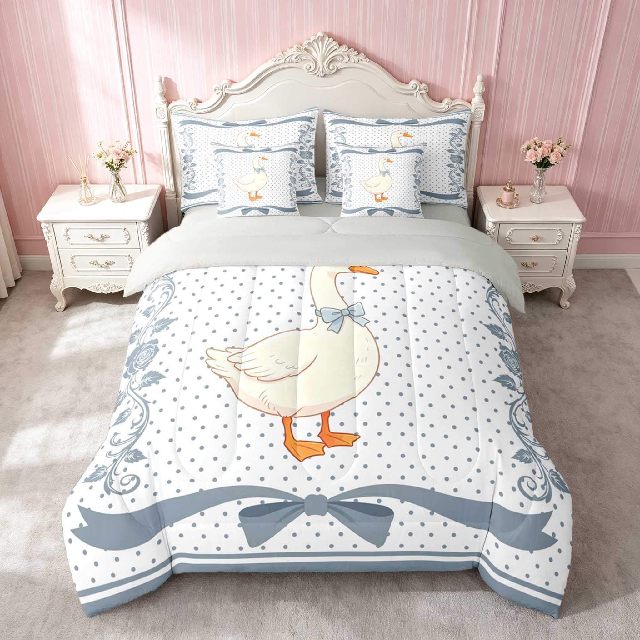 Grey Fall Ribbon Erosebridal Pastel Satin Bow Ribbon Full Size Bedding Sets for Girls ...