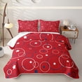 thumbnail image 1 of Erosebridal Patriotic Circle Star Print Twin Quilt Set for Girls, Red USA Twin Coverlet Set, 2-Piece, 1 of 7
