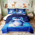 thumbnail image 1 of Erosebridal Penguin Bed Spread Queen for Boys Girls, Winter Snow Queen Coverlet Set, 3-Piece 1 Quilt and 2 Pillowcases, 1 of 7