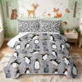 thumbnail image 1 of Erosebridal Penguin Quilt King for Boys Girls, Rockhopper King Coverlet Set, 3-Piece 1 Bedspread and 2 Pillowcases, 1 of 7