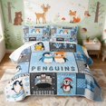 thumbnail image 1 of Erosebridal Penguin Twin Quilt Set for Boys Girls, Winter Friends Twin Coverlet Set, 2 Pieces 1 Bedspread and 1 Pillowcase, 1 of 7