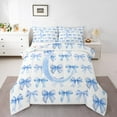 thumbnail image 1 of Erosebridal Personalized Letter C Comforter Sets King Size,Monogrammed Theme Comforters & Duvets,Blue Bow Bowtie Bedding King Comforter Set,Ultra Soft Bedroom Decor Reversible,3-Piece, 1 of 8