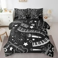 thumbnail image 1 of Erosebridal Piano Guitar Bedding Sets Twin Size,Musical Notes Comforter Sets with Sheets,Microphone Stars Bed in a Bag Twin size,Ultra Soft Teenager Bedroom Decor,Reversible,7pcs, 1 of 6