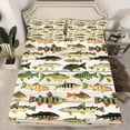 thumbnail image 1 of Erosebridal Pike Fish Fitted Sheet Full, Lodge Cabin Fitted Sheet Set Full, Rustic Farmhouse Bed Set, Lightweight Bedroom Decoration, 3pcs（No Top Sheet）, 1 of 6