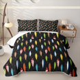thumbnail image 1 of Erosebridal Pike Fish Quilt King for Boys Girls, Kawaii Animal King Coverlet Set, Black, 3-Piece, 1 of 7