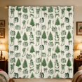 thumbnail image 1 of Manfei Pine Kitchen Curtains Holiday Black Out Curtains Pack of 2 (42x63 Each), 1 of 6