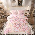 thumbnail image 1 of Erosebridal Pink Animal Print Bedding Sets Queen Size Women, Leopard Cheetah Bed Set, Reversible 7pcs, 1 of 5
