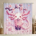 thumbnail image 1 of Erosebridal Pink Axolotl Curtains and Drapes (38x45), Boba Milk Tea 30%-50% Blackout Curtains for Bedroom, Blossoms Flower Curtains for Living Room, Window Curtains Room Decoration, 1 of 6