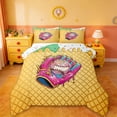thumbnail image 1 of Erosebridal Pink Baseball Glove Queen Comforter Set For Kids,Cute Ice Cream Drip Bedding Comforter Set For Girls,Reversible,3pcs, 1 of 7