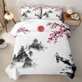 thumbnail image 1 of Erosebridal Pink Blossoms Flower Twin Quilt Set, Tokyo Style Art Twin Coverlet Set, 2-Piece, 1 of 7