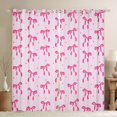 thumbnail image 1 of Erosebridal Pink Bow Ribbon Black Out Curtains,Girly Bowknot Princess Curtains Pack of 2 (42x63 Each) For Bowtie Lover, 1 of 7