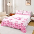 thumbnail image 1 of Erosebridal Pink Bowknot Bed Sheets for Girl, Initial E Letter King Sheets, 4pcs, 1 of 5
