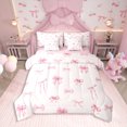 thumbnail image 1 of Erosebridal Pink Bowknot Bedding King Size, Princess Bed in a Bag King size, Cartoon Bow Decoration, Reversible 7pcs, 1 of 5