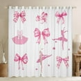 thumbnail image 1 of Erosebridal Pink Bowknot Curtains and Drapes (38Wx54L),Dance Ballet Blackout Curtains for Bedroom,Dreamy Princess Curtains Pack of 2 (38Wx54L),Kawaii Room Decor, 1 of 6