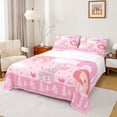 thumbnail image 1 of Erosebridal Pink Cartoon Animal Full Size Sheets, Lion Giraffa Bed Sheets, 4-Piece, 1 of 5