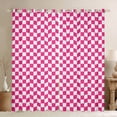 thumbnail image 1 of Erosebridal Pink Check Plaid Curtains for Living Room, Geometric 30%-50% Blackout Curtains Set of 2 (38x45), Farmhouse Gingham Decor, 1 of 6
