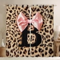 thumbnail image 1 of Erosebridal Pink Coquette Bow Black Out Curtains For Kids,Cheetah Print Letter B Monogrammed Curtains Pack of 2 (42x63 Each), 1 of 7