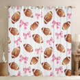 thumbnail image 1 of Erosebridal Pink Cute Bowknot Black Out Curtains,American Ball Rugby Sport Curtains Pack of 2 (42x63 Each) For Kids Girls, 1 of 7
