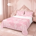 thumbnail image 1 of Erosebridal Pink Damask Flower Full Size Sheets,Boho Exotic Damask Bed Sheets For Adult 4-Piece, 1 of 6