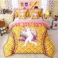thumbnail image 1 of Erosebridal Pink Dripping Waffle Baseball Batter & Baseball Graphic Twin Bedding Sets 7-Piece, Baseball Graphic Bedding Comforter Set for Girls Kids,Pink Reversible,Microfiber Bedroom Decor, 1 of 6