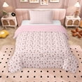 thumbnail image 1 of Erosebridal Pink Floral Twin Comforter Sets for Girls, Chic Flower Bedding Set, Pink Reversible, 2pcs, 1 of 6