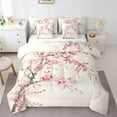 thumbnail image 1 of Erosebridal Pink Flower Bedding Queen Size, Blossoms Floral Bedding Sets Queen Size, Japanese Style Reversible Comforter Sets with Sheets, Microfiber Room Decoration, 7-Piece, 1 of 4